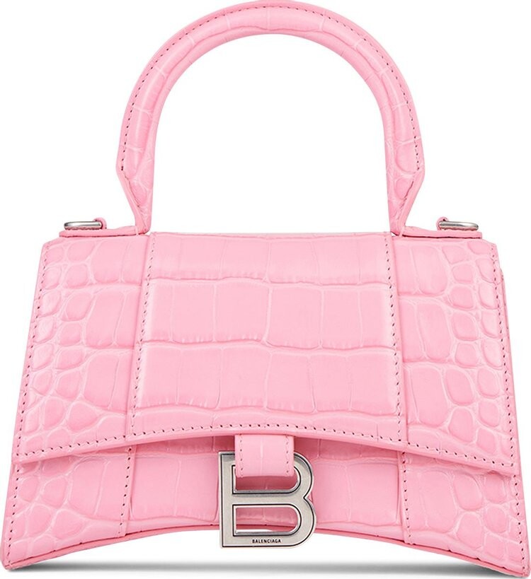 

Сумка Balenciaga Mini Hourglass Top Handle Bag Sweet Pink, розовый