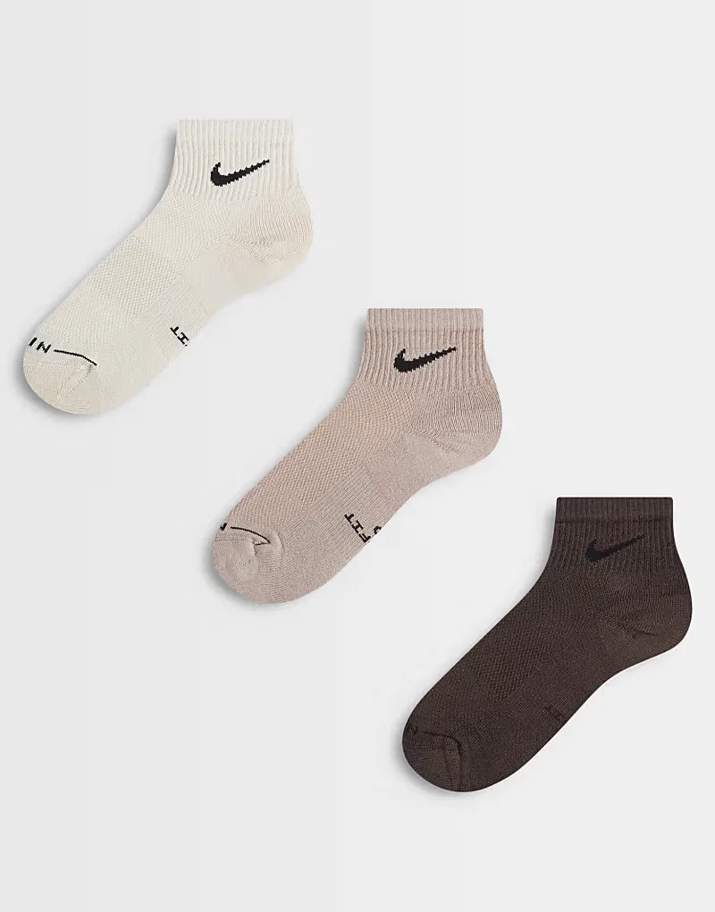 Носки низкие Everyday 3 шт Nike, нейтральный мультиколор