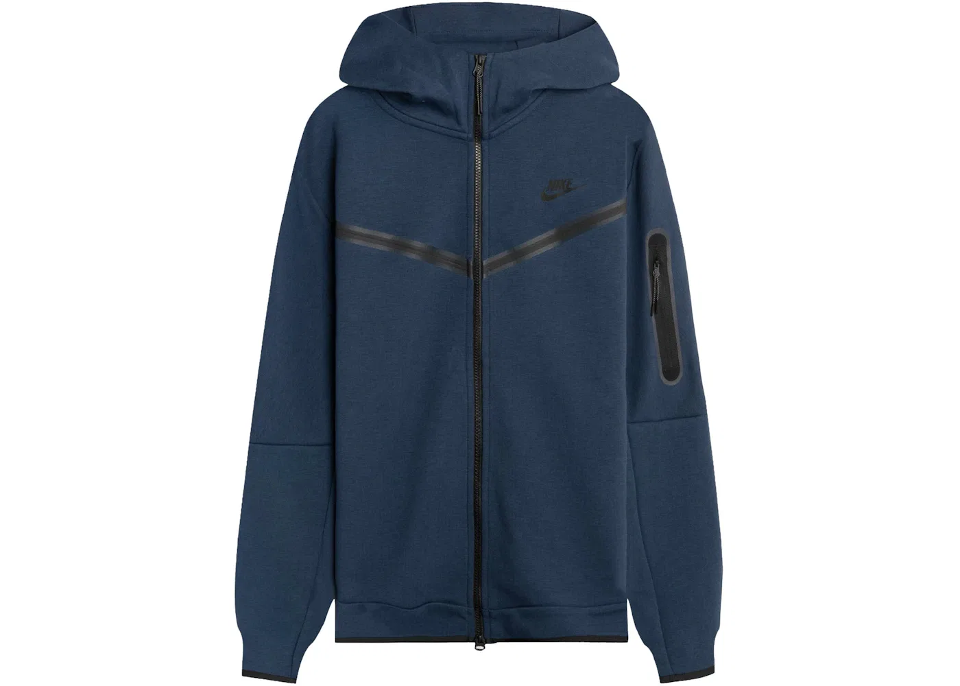 Мужская толстовка из футера с капюшоном Nike Tech Fleece Hoodie, Midnight Navy Black