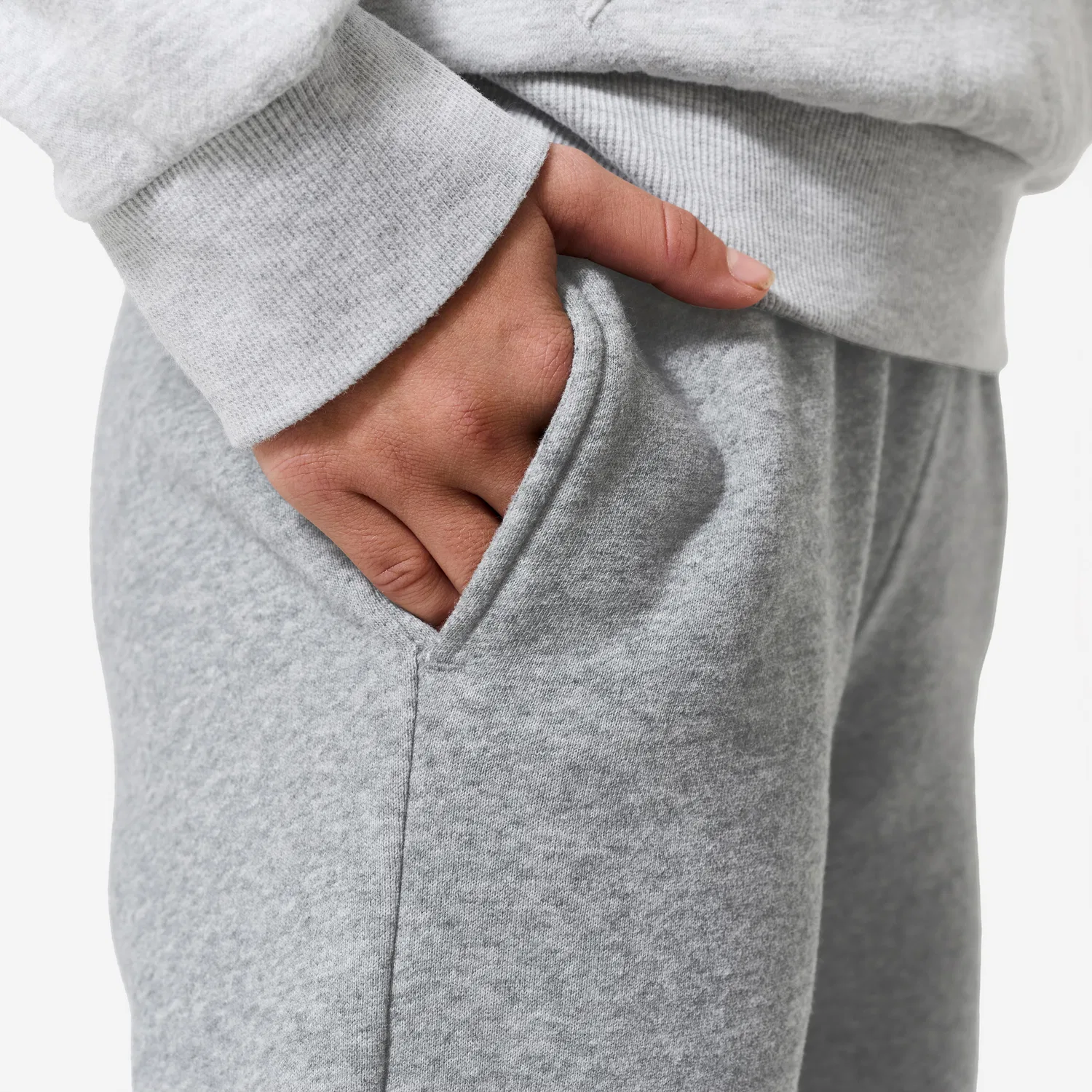 Детские спортивные штаны с начесом Jogginghose Kinder warm Domyos, Hellzinngrau — фото 3