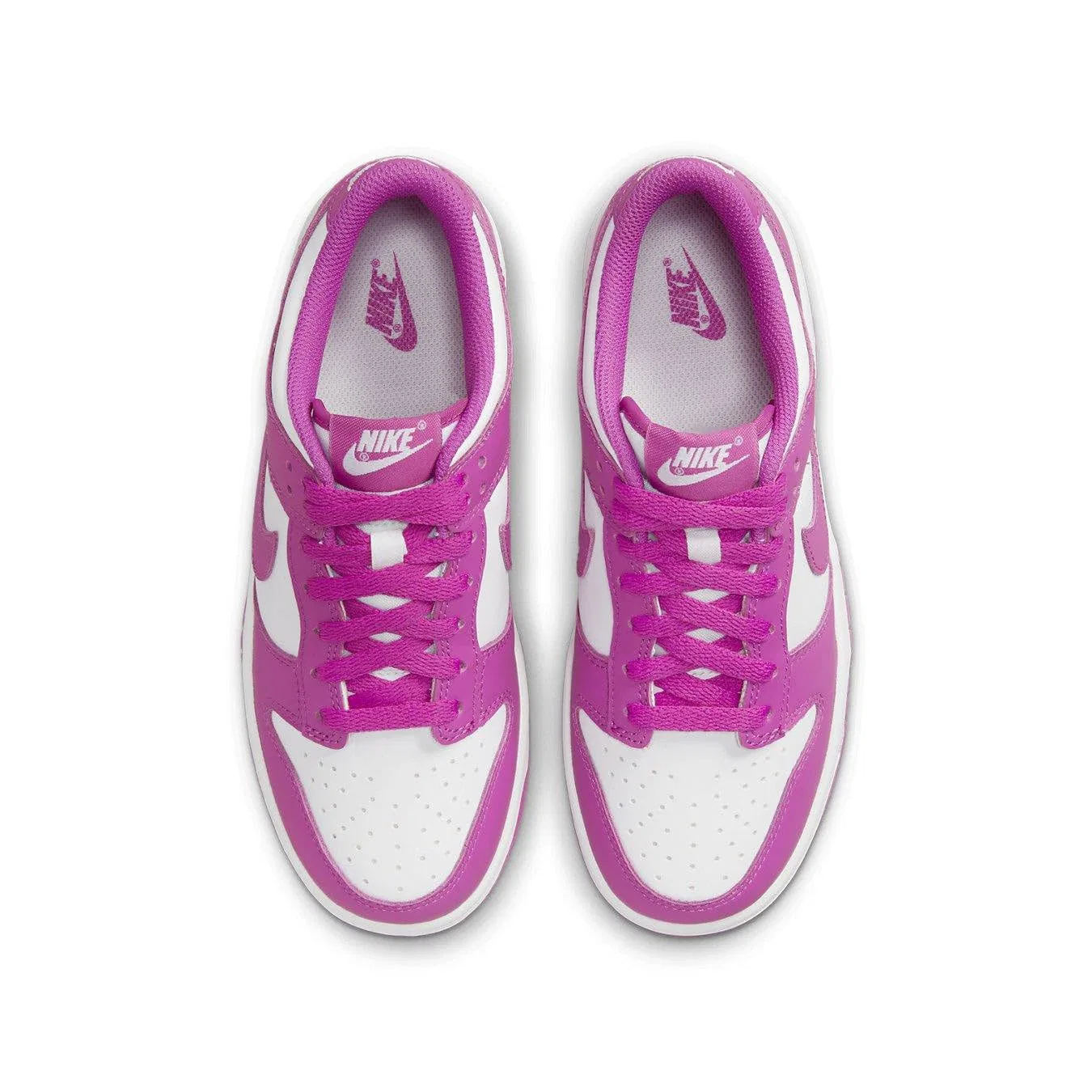 Детские кроссовки для мальчиков с закрытым носком Dunk NIKE, White Active Fuchsia — фото 3