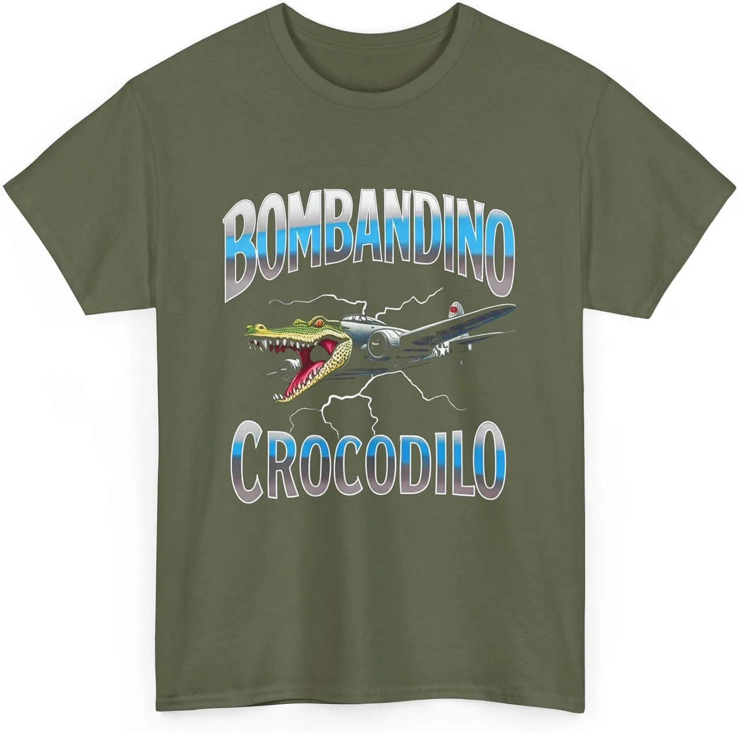Футболка с принтом Bombandino Crocodilo, хаки