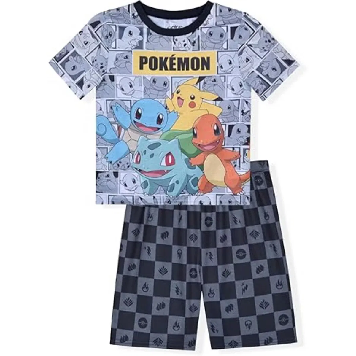 Пижамный комплект с принтом Pokémon Pokemon, Grey