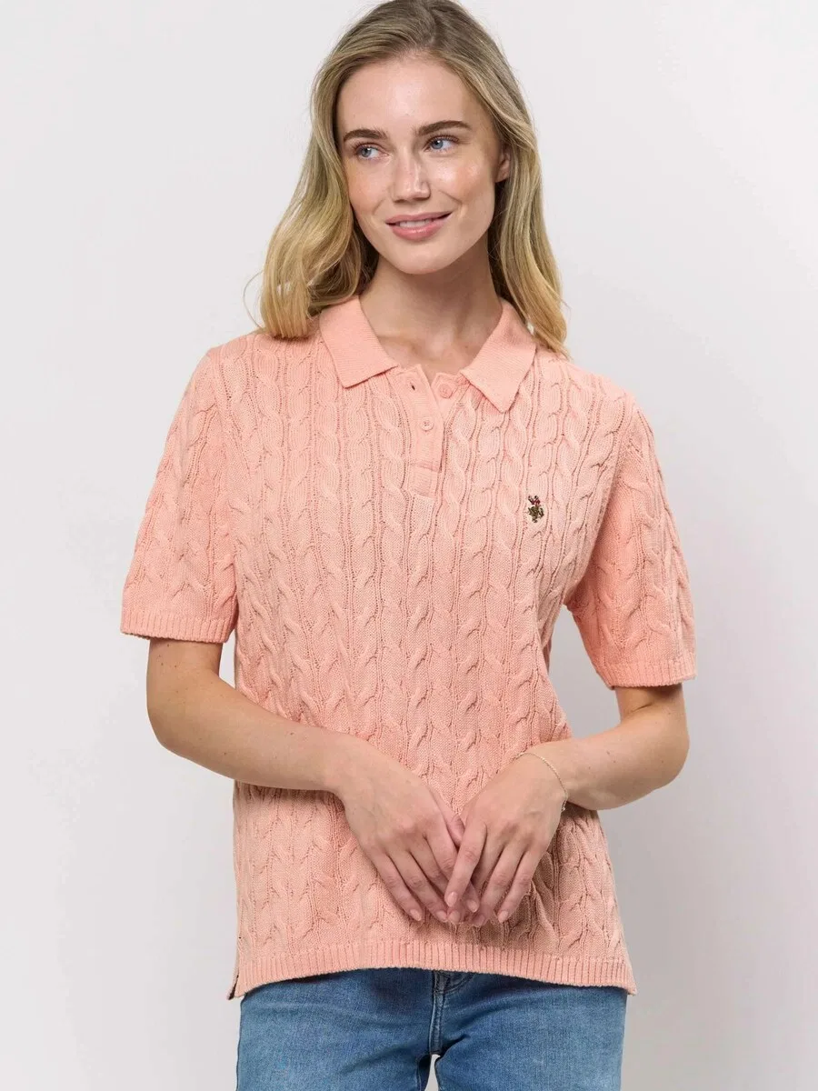 Футболка U.S. Polo Assn. 'UWMagda' розового цвета — фото 3