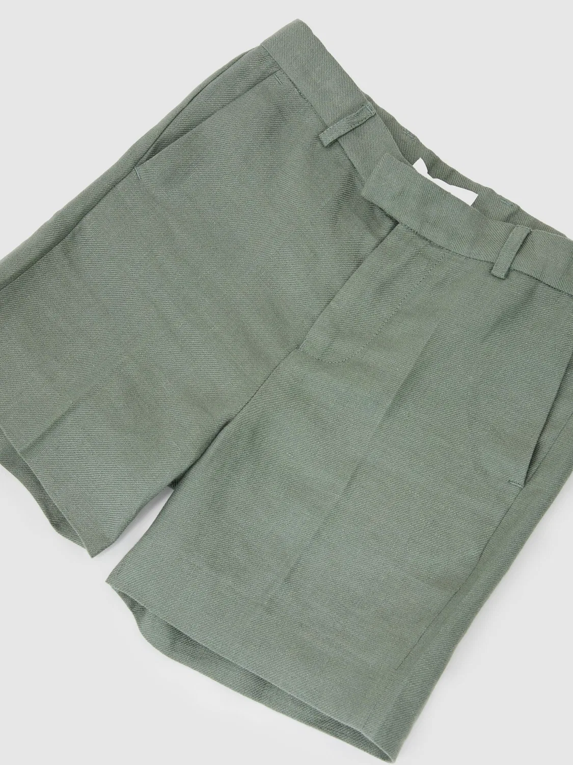 Шорты Atlantic из льна Reiss, Sage Green — фото 3