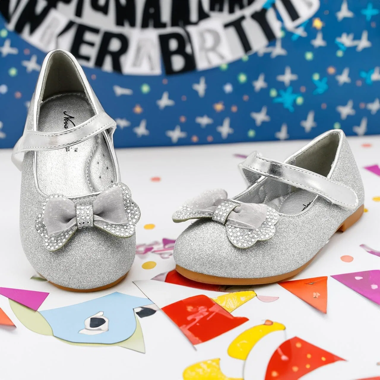 Детские балетки для девочек Nova Utopia Nova Footwear, Silverglitter — фото 4