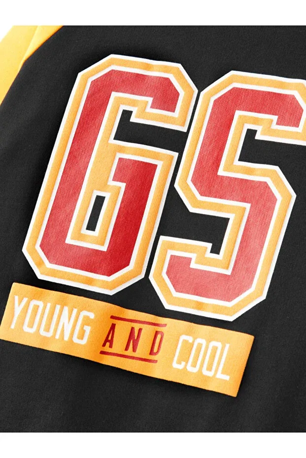 Детское худи для девочек с принтом Galatasaray Kids Sweatshirt C252077 Gsstore, Yellow/Black — фото 3