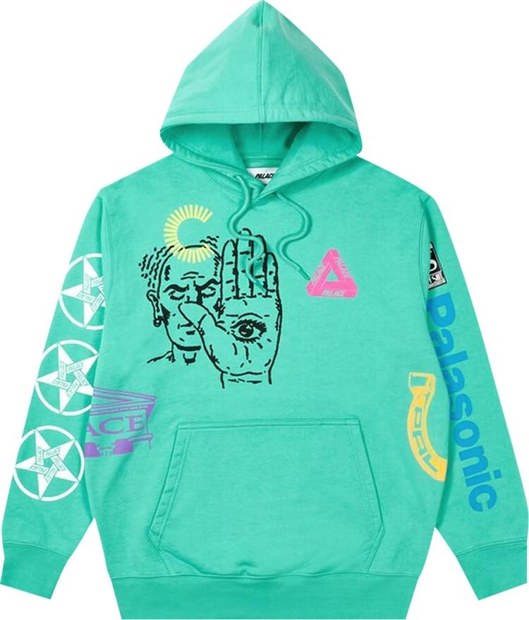 Толстовка Palace Cannondale Mad Boy Hood 'Mint', зеленый — фото 2