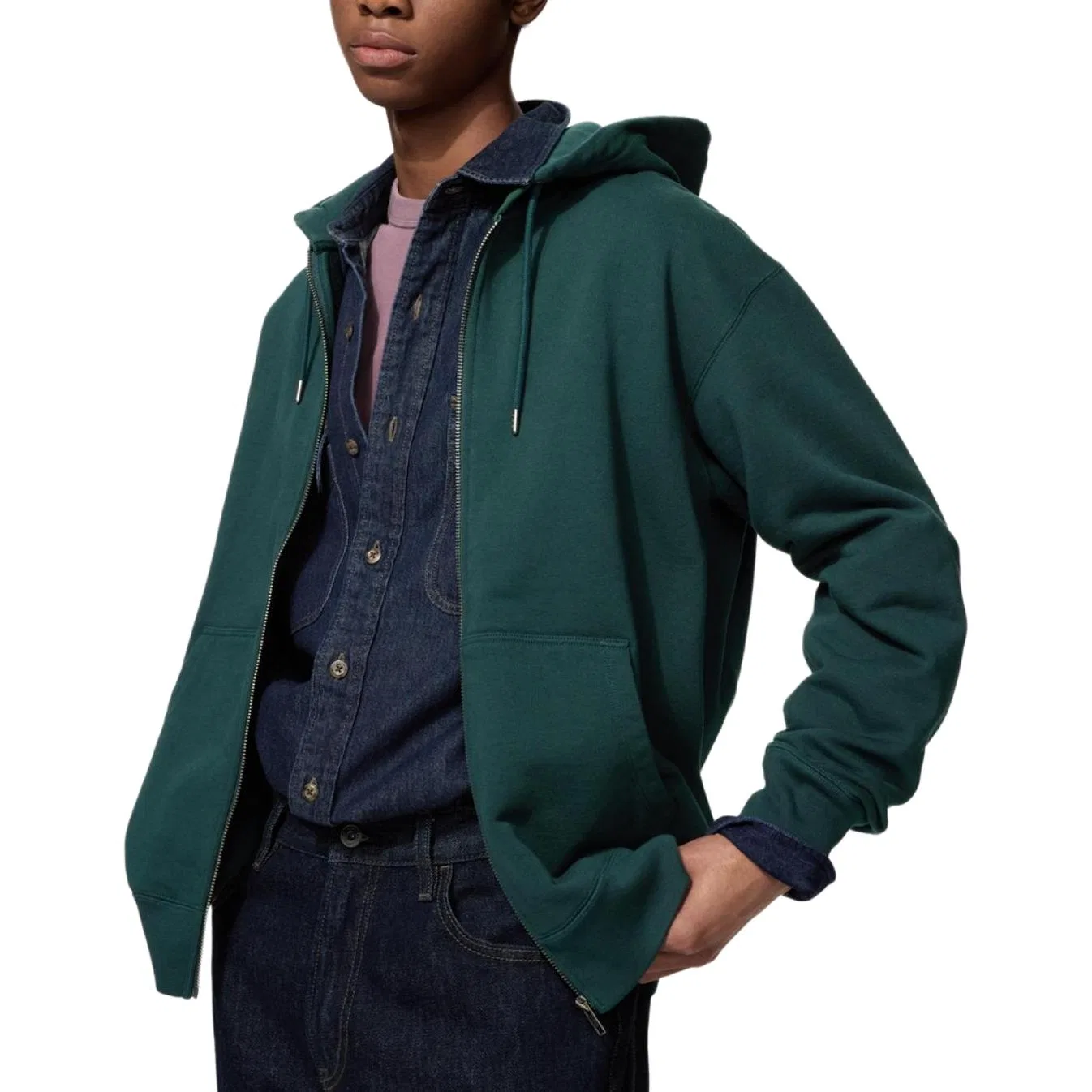 Детский худи с капюшоном UNIQLO, Dark Green