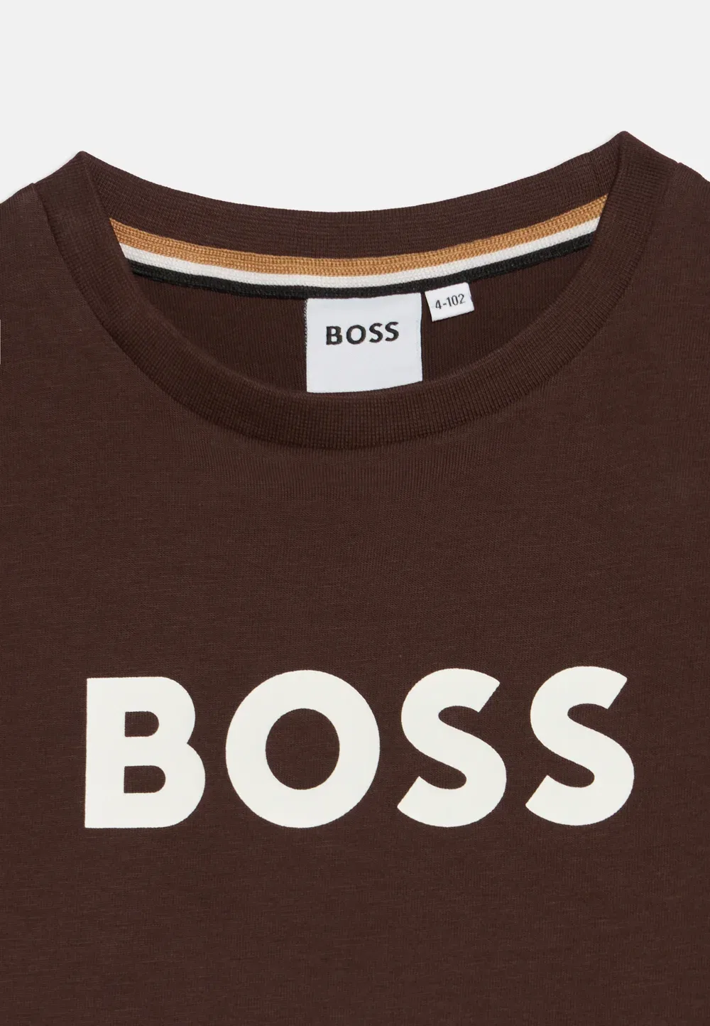 Футболка с короткими рукавами - футболка с принтом Boss Kidswear, Brown — фото 4