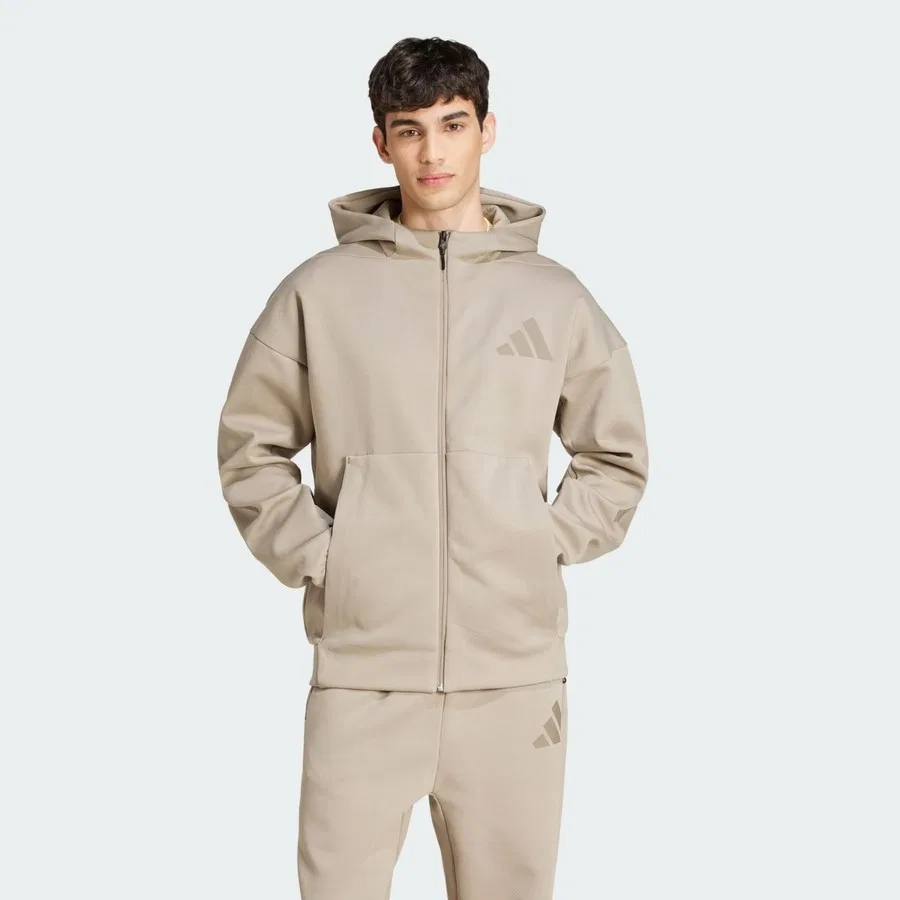 Худи с капюшоном на молнии Sportswear Z.N.E. Full-Zip Hooded Track Jacket adidas, Черный