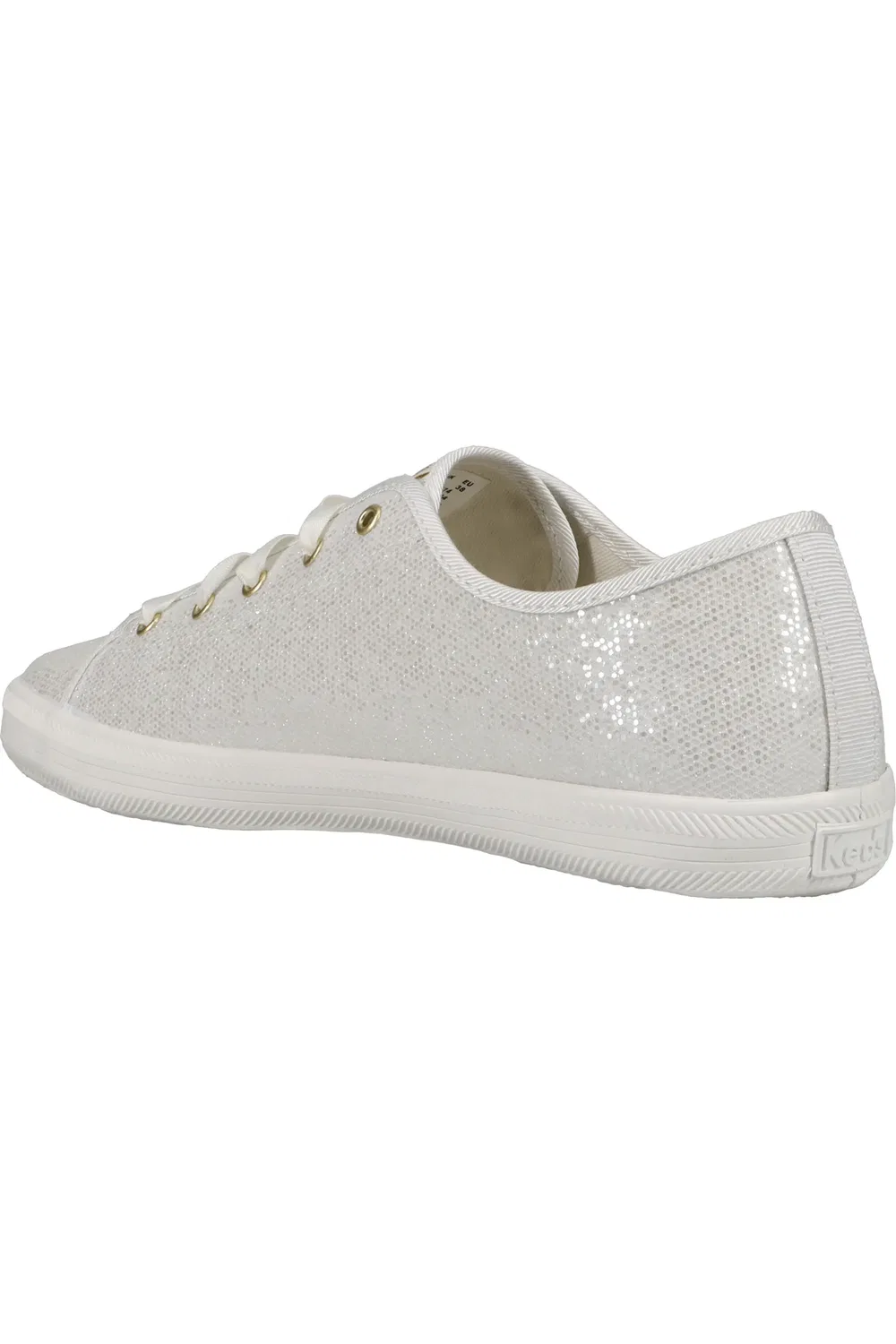 Кроссовки детские с блестками Kickstart Keds, Ivory Sparkle — фото 2