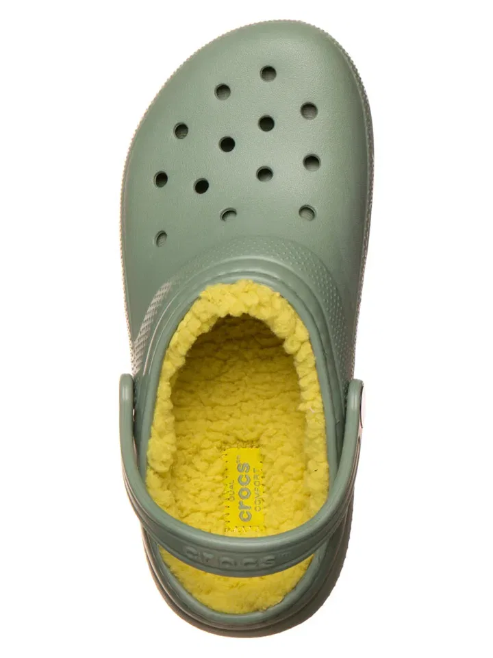 Кроксы Classic Lined Crocs, хаки — фото 4