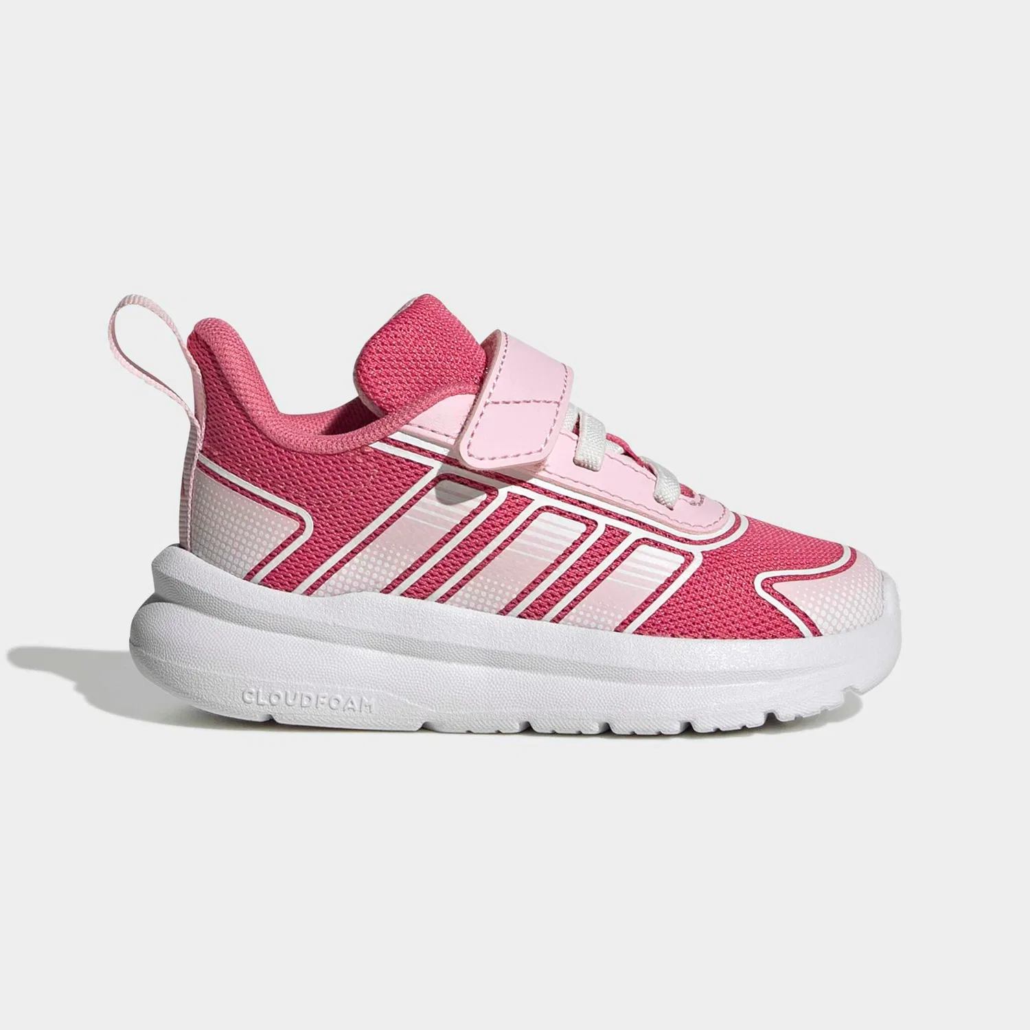Детские кроссовки с эластичными шнурками Tensaur Run 4.0 Adidas, Pink Fusion/Clear Pink — фото 2