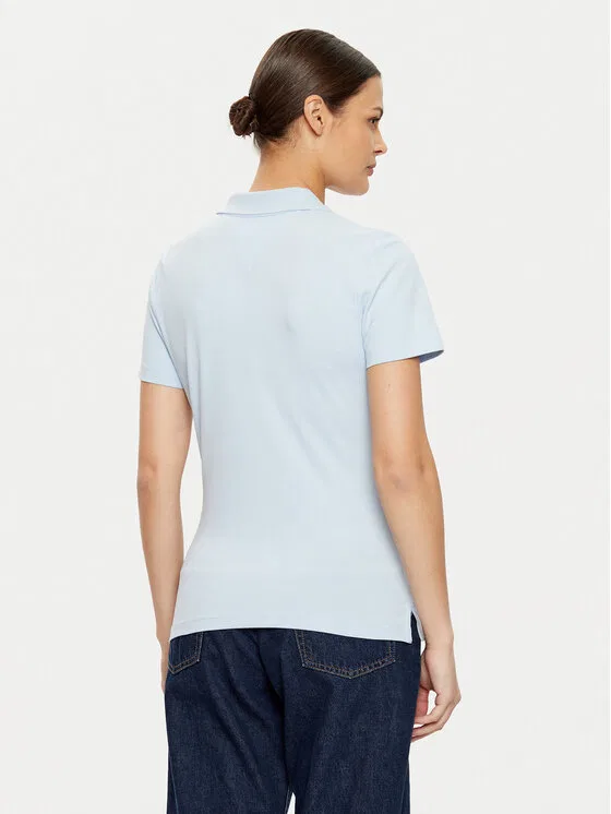 Поло slim fit Tommy Hilfiger, светло-голубой — фото 3