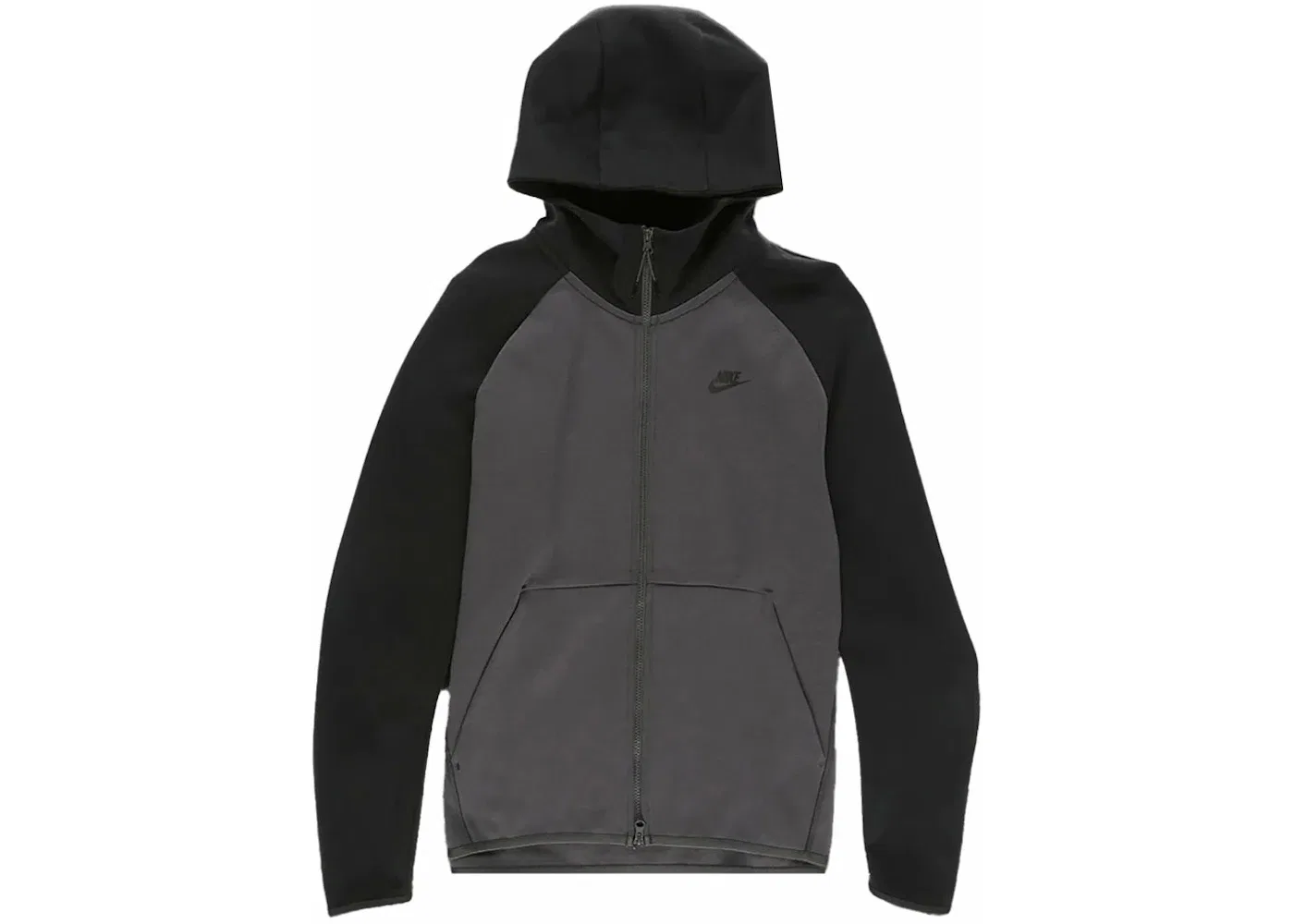 Мужская худи на молнии Tech Fleece Nike, Black/Grey