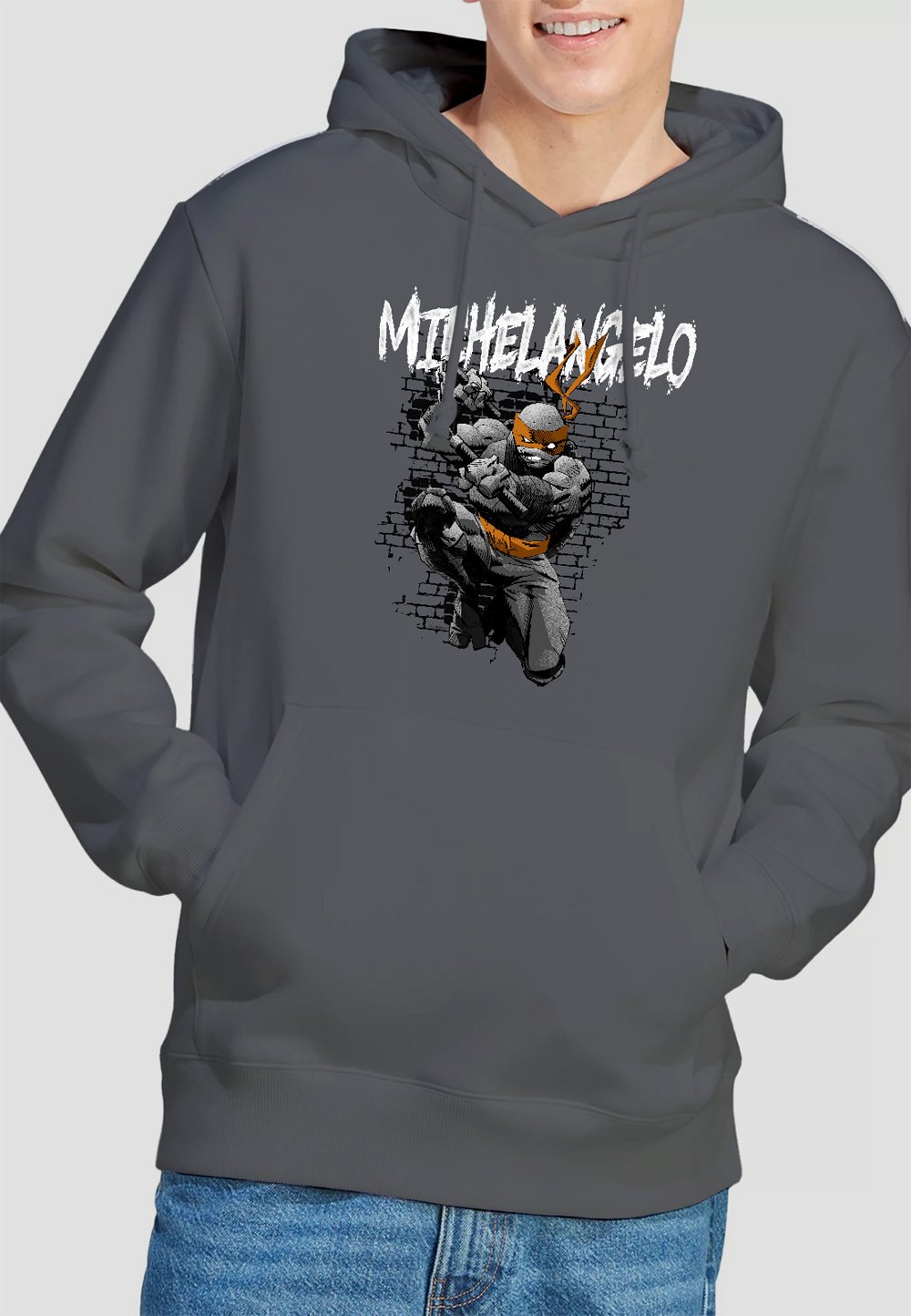 

Толстовка с капюшоном TEENAGE MUTANT NINJA TURTLES MICHELANGELO Cotton Soul, антрацит