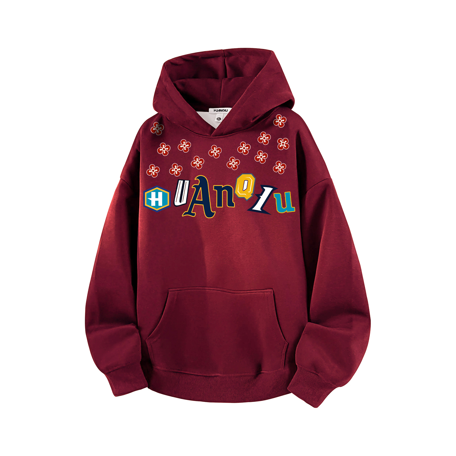 

Толстовка Unisex Hooded Moderate Heavyweight HUANQIU, burgundy
