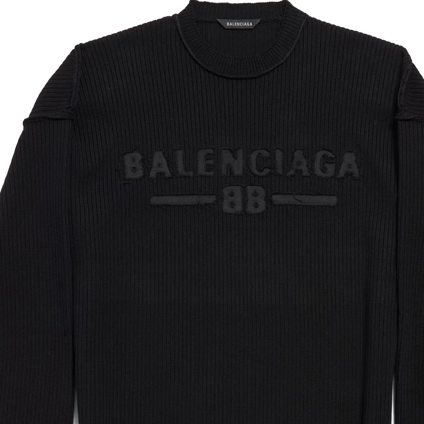 Свитер SS25 Knitwear Loose Fit Men's Black Balenciaga — фото 4