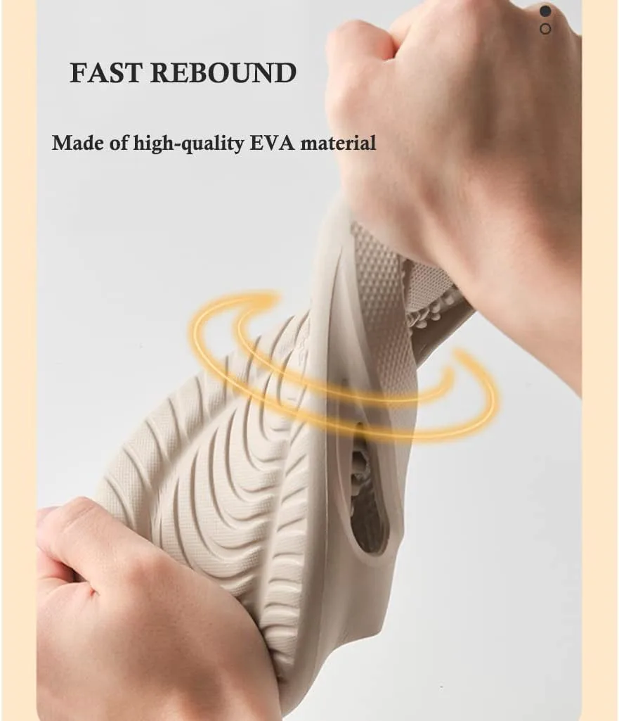 Massage Slippers,Plantar Fasciitis EVA Open Toe Soft Sole Non-Slip Quick Dry Shower Indoor Outdoor Сандалии,Unisex Breathable and Non Slip Wear-Resistant Shoes BAANHA, хаки — фото 4