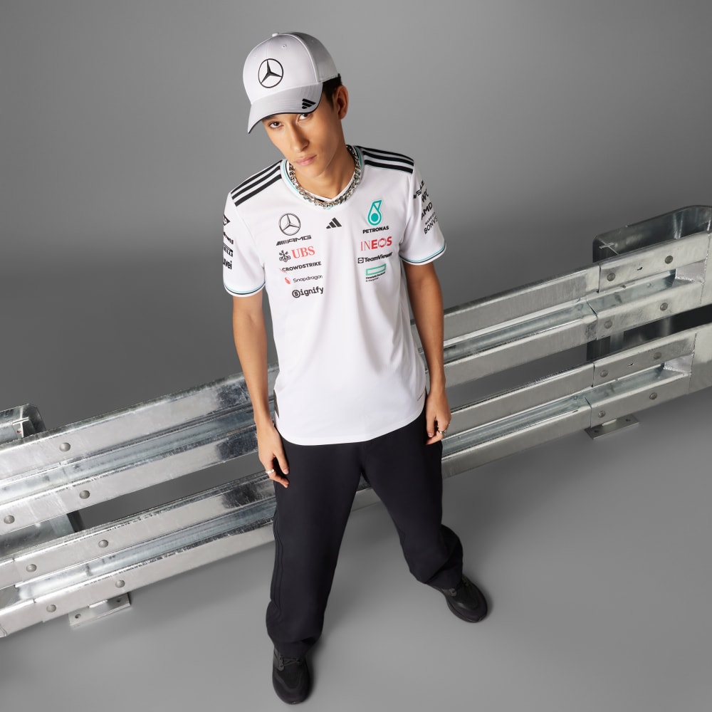 

Джерси Adidas MERCEDES - AMG PETRONAS FORMULA ONE TEAM DRIVER JERSEY AUTHENTIC, белый/черный