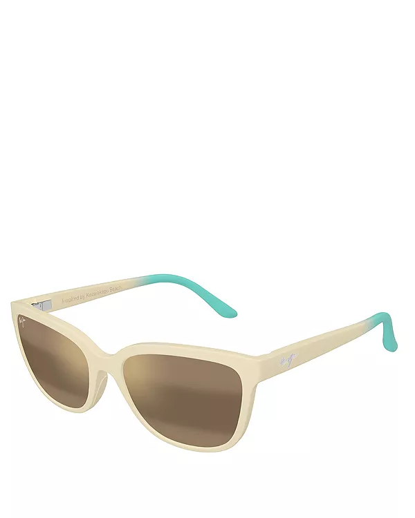 

Солнцезащитные очки Okina прямоугольной формы, 55 мм Maui Jim, желтый