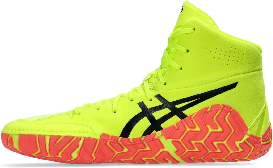 Мужские борцовские кроссовки Asics Aggressor 5, черный/желтый — фото 4