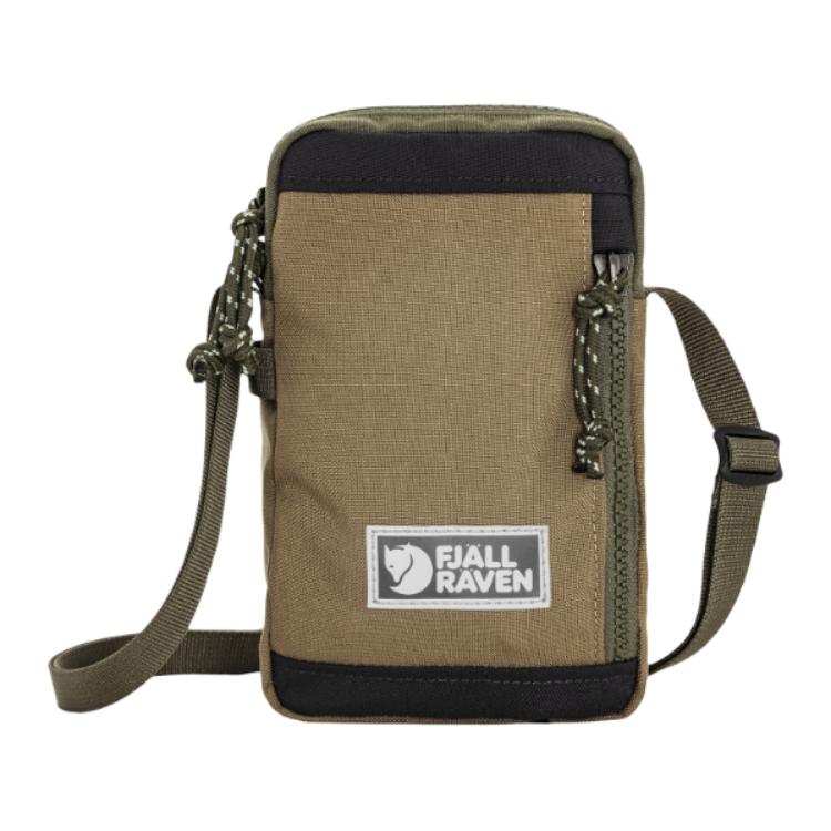 

Fjallraven Нейлоновая наплечная сумка, маленькая кроссбоди унисекс зеленый и earth yellow