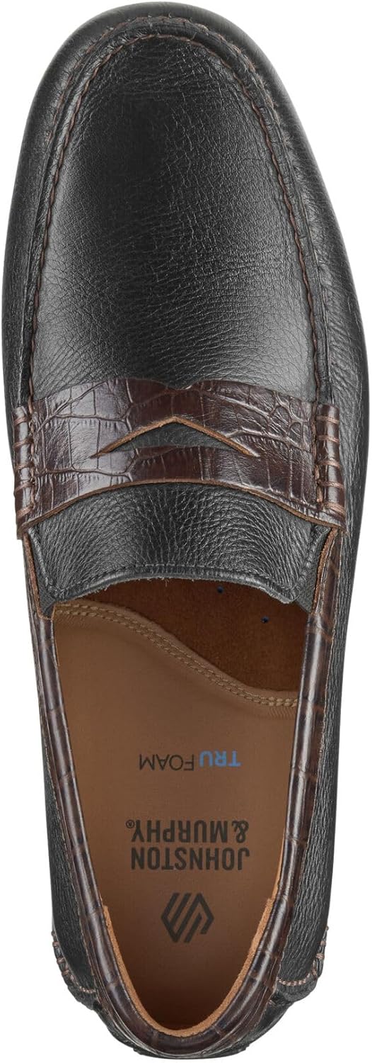 Мокасины Johnston Murphy Cort 2.0 Penny Slip-On Johnston & Murphy, черный/коричневый/темно-коричневый — фото 2