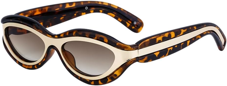 

Солнцезащитные очки в стиле стимпанк с маленькой оправой для женщин, роскошные овальные солнцезащитные очки в стиле панк для леди, винтажные очки, защита от ультрафиолета UV400 LVTFCO, 4