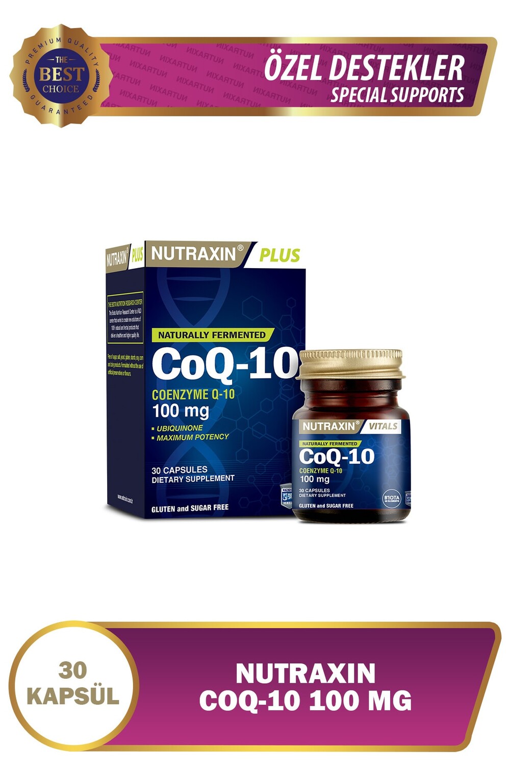 

Nutraxin Coq-10 Добавка 30 мягких капсул - Коэнзим Q10