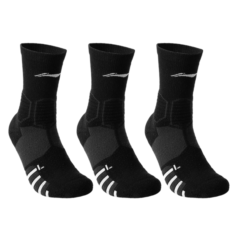 

LINING Антибактериальные и дезодорирующие беговые повседневные носки до колена Unisex Black White Combo Set