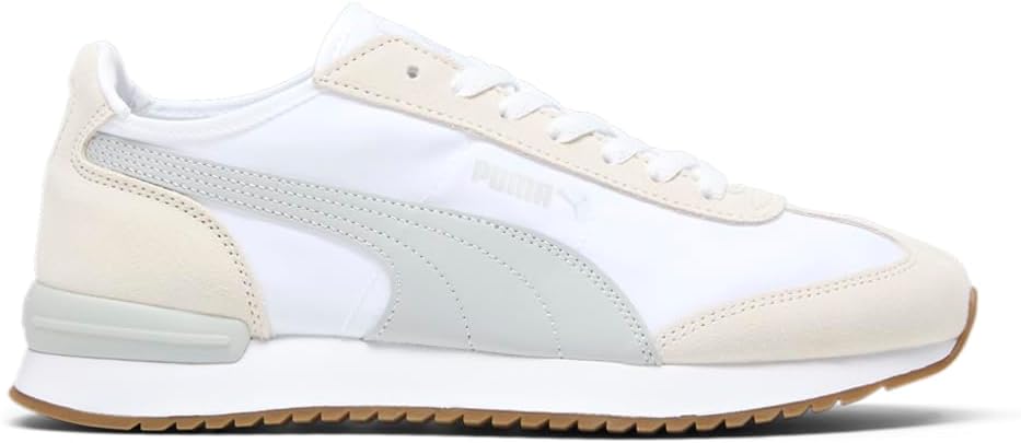 

Мужские кроссовки PUMA R78 Wind из нейлона с шнуровкой- повседневные, бежевые, серые, белые