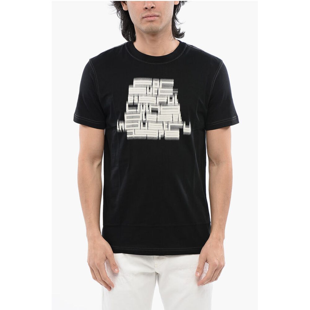 

RED TAG Органический хлопок T-DIEGOR-N1 Футболка с круглым вырезом и надписью Fa Diesel, Black