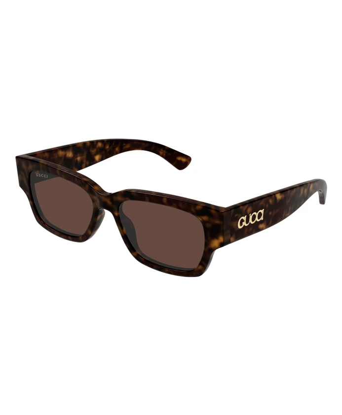 

Хроматические прямоугольные солнцезащитные очки Gucci, коричневый