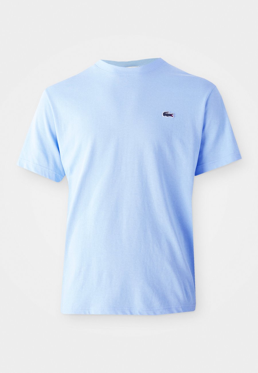 Футболка Lacoste UNISEX Light Blue, с принтом, голубая — фото 4