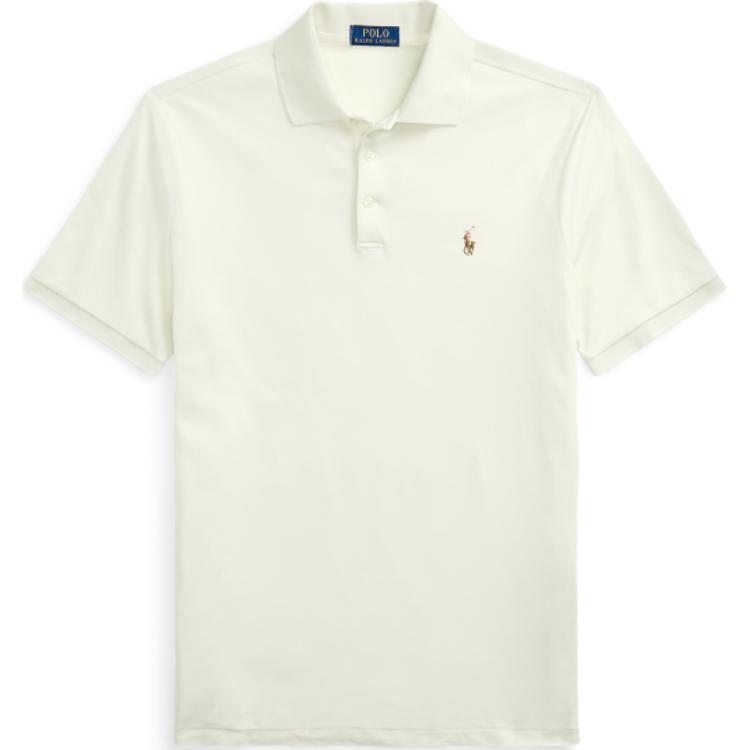 Мужское поло Polo Ralph Lauren белого цвета — фото 2