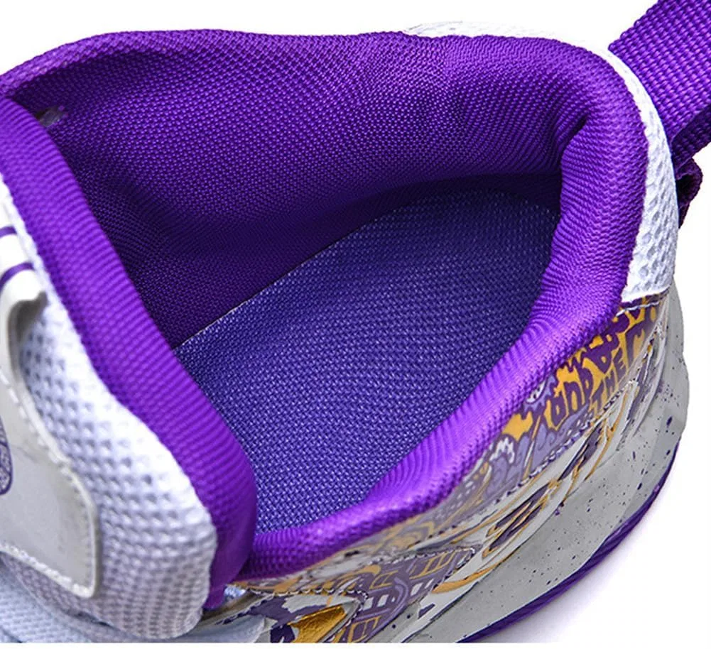 Мужские модные баскетбольные кроссовки с принтом FAZITIAO, Purple 2 — фото 4