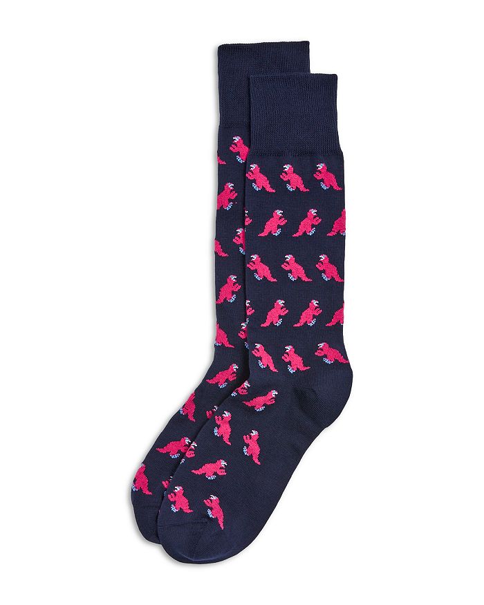 

Носки с динозаврами Crew Paul Smith, розовый