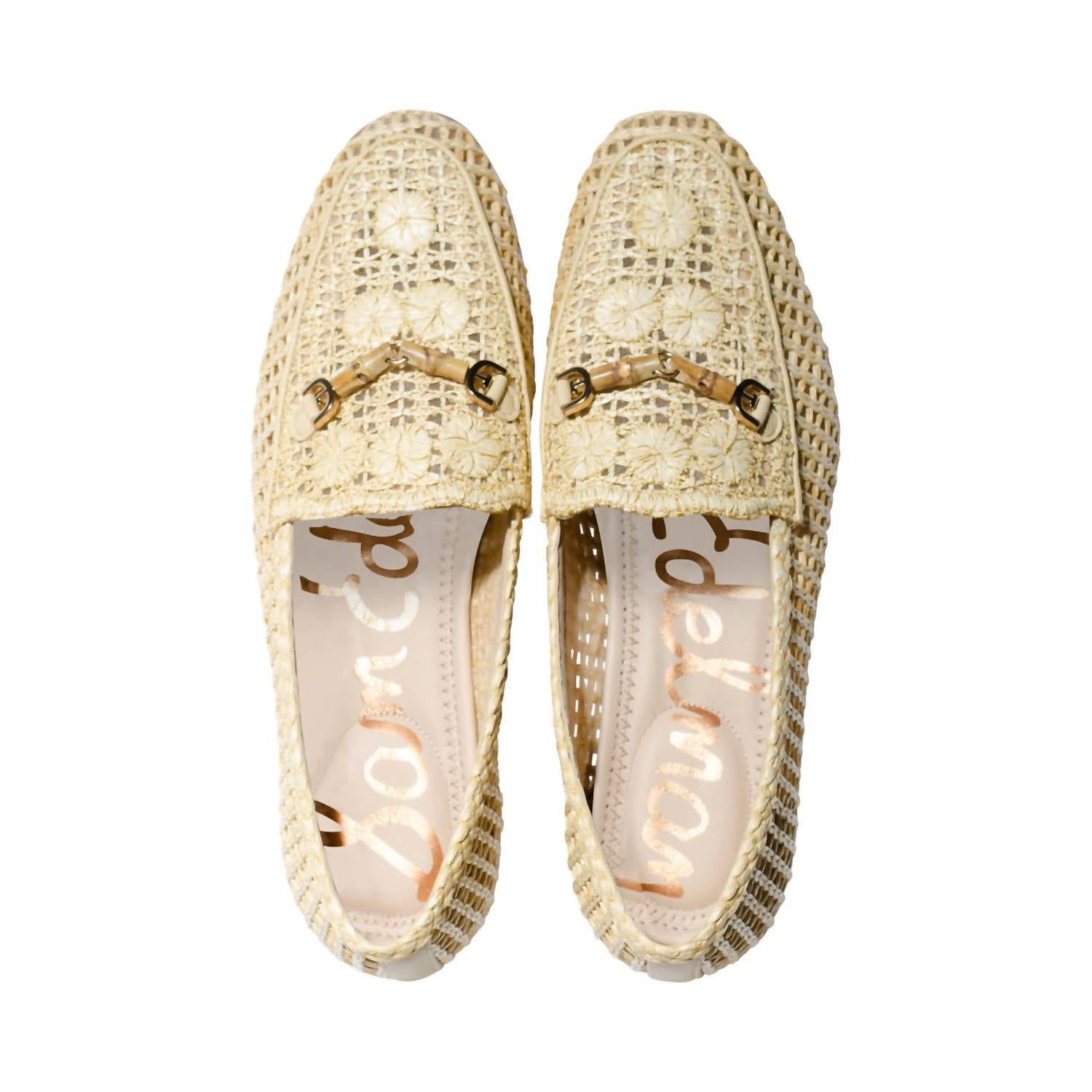 Женские лоферы Lowell из натуральной кожи Sam Edelman, цвет natural leather — фото 3