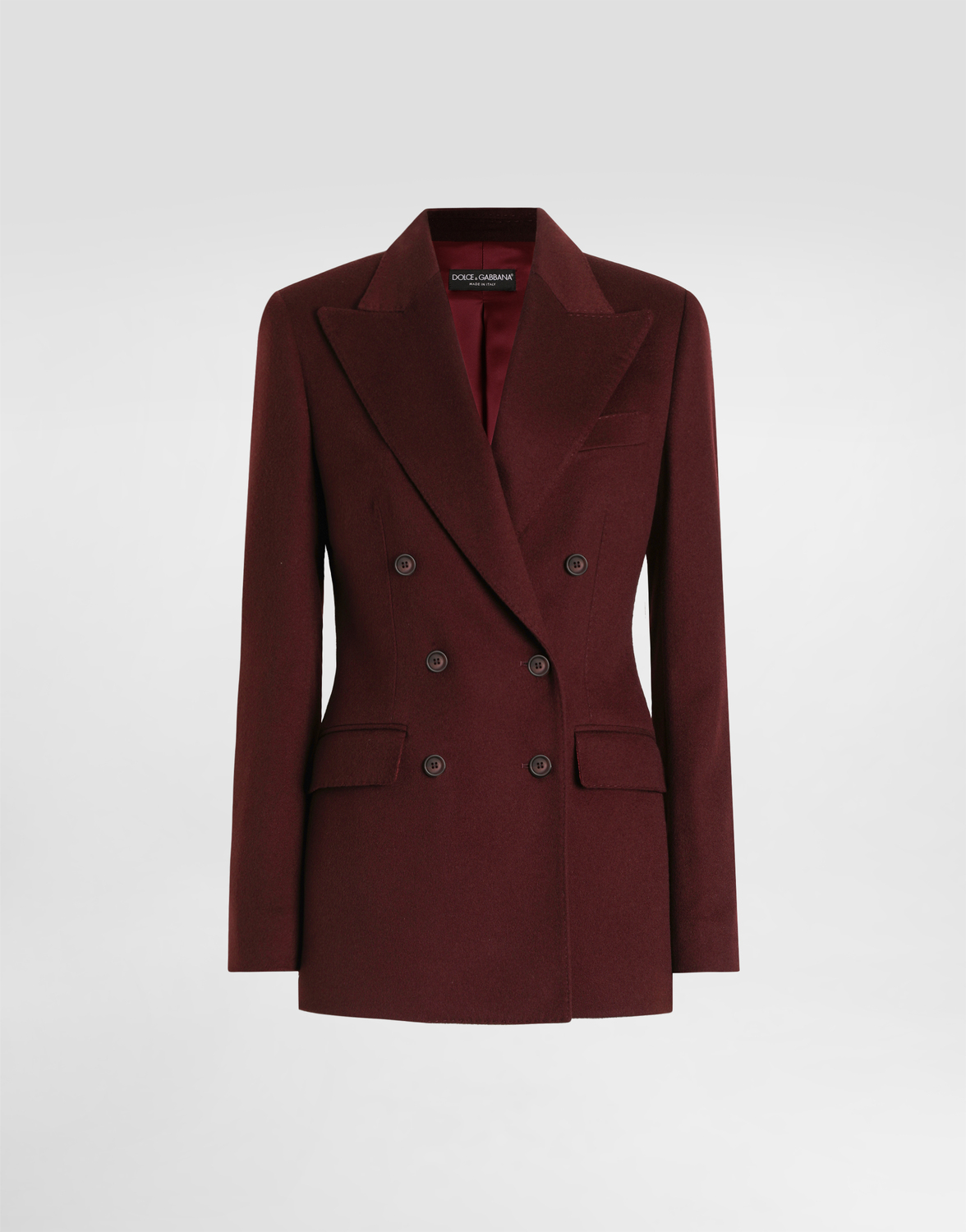 

Двубортный жакет из кашемира DOLCE & GABBANA, фиолетовый