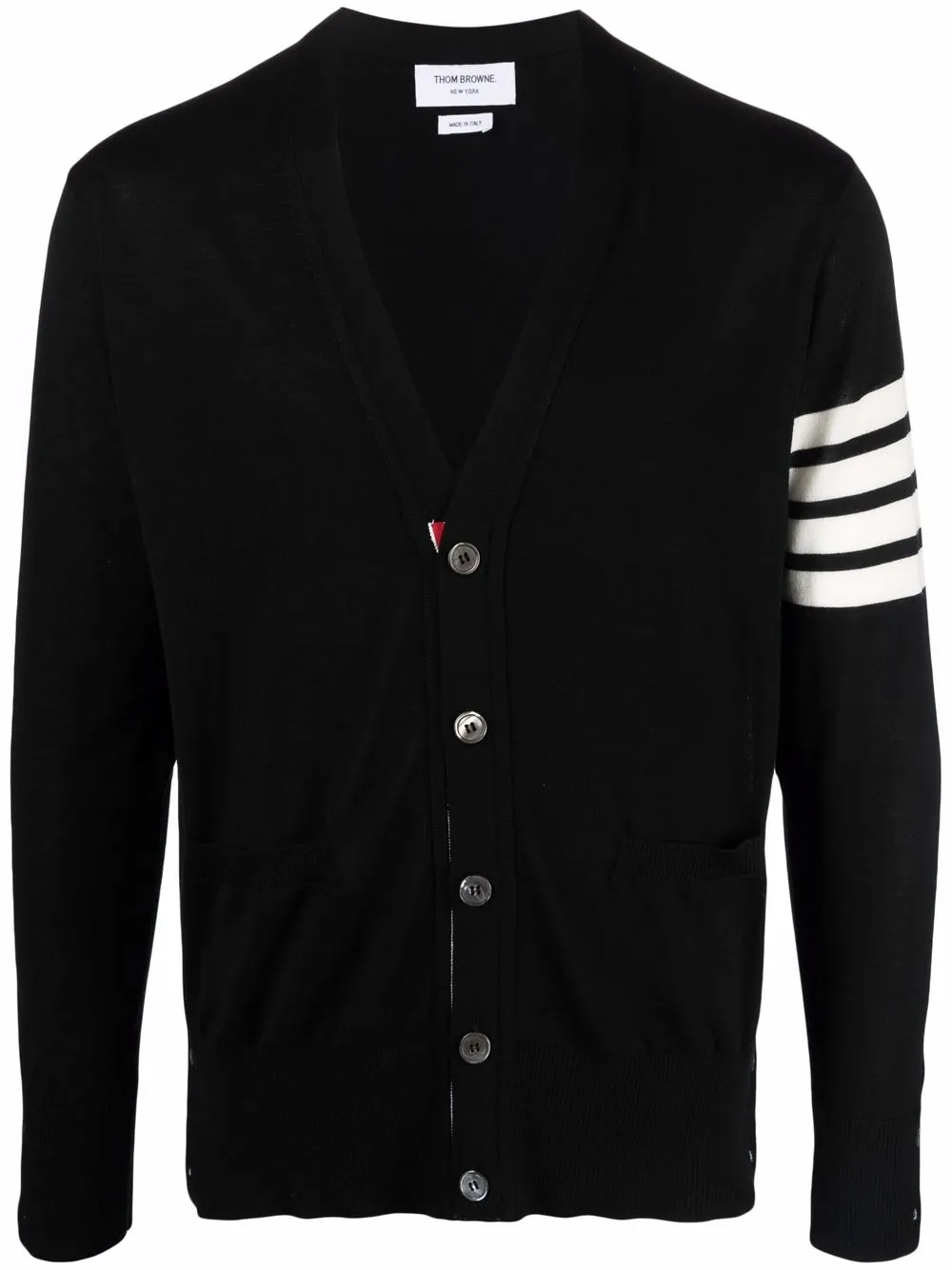 

Кардиган с полосками 4-Bar THOM BROWNE, черный