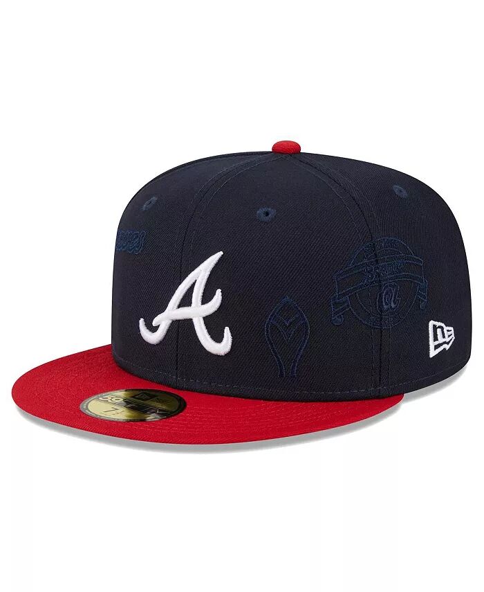 

Мужская темно-синяя/красная кепка Atlanta Braves Multi Logo 59FIFTY Fitted New Era