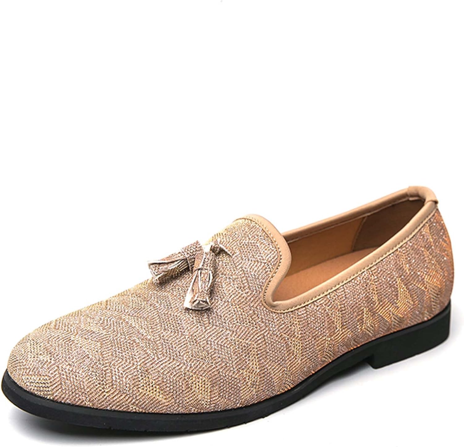 

Мужские лоферы Penny модные с заостренным носком, для ночного клуба и танцев, кожаные туфли, не скользящие, удобные, повседневная ходьба, офис, деловой и формальный стиль Generic, золотой