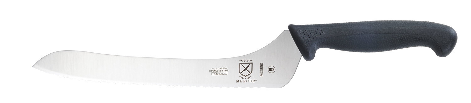 

Стальной нож для хлеба Mercer Culinary Millennia 9 дюймов, черный