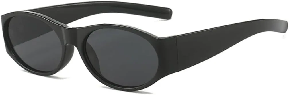 

Ретро овальные солнцезащитные очки для мужчин, модные, с градиентным затемнением, защита от УФ-излучения UV400, оранжевые, для женщин TYUVIVO, Black Gray