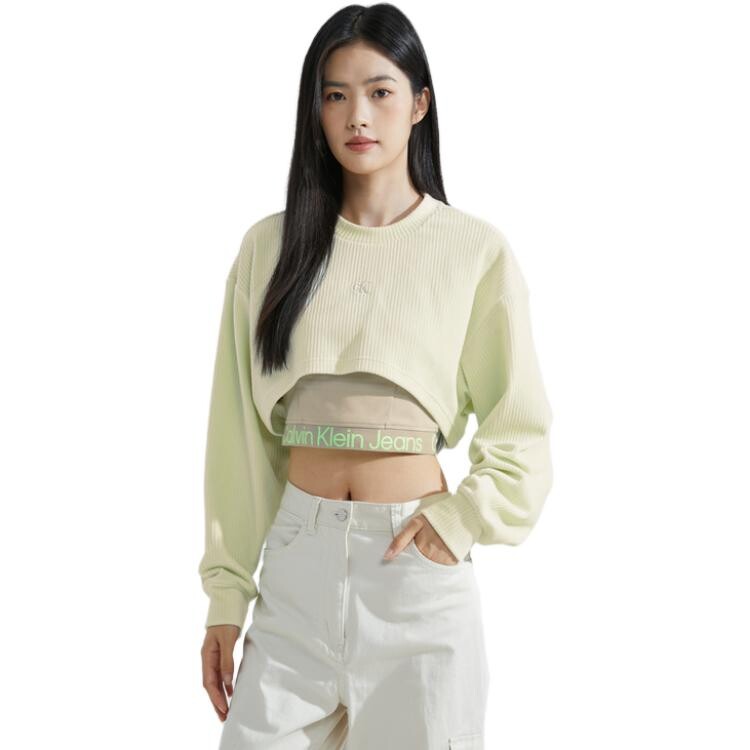 Толстовка женская LCE молочно-кофейного цвета Calvin Klein — фото 2
