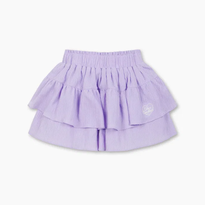 Детские юбка-шорты Summer Tiered, лавандовые, от Benetton Kids