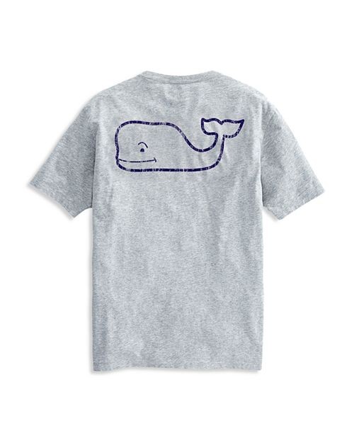 

Винтажная футболка с карманом «кит» для мальчиков Vineyard Vines, цвет Gray