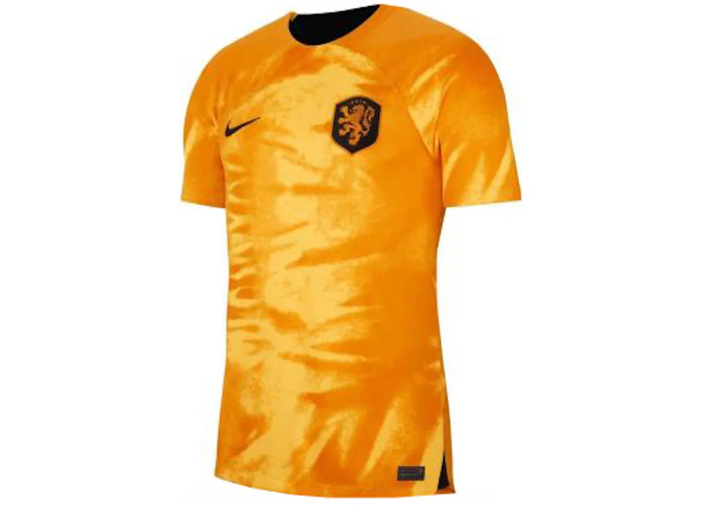 Мужская футбольная футболка с длинным рукавом Nike Netherlands 2022/23 Stadium Home Dri-FIT, Laser Orange/Black